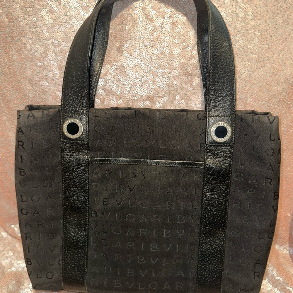 Bulgari Black Monogram Tote Bag